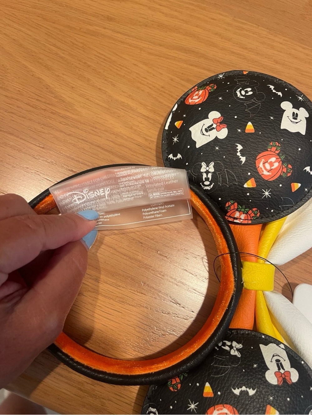 Disney Spooky Mickey and Minnie Mouse Candy Corn Ears Headband by Loungefly - Picture 5 of 8